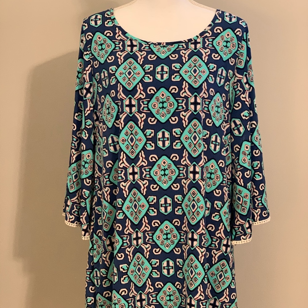 Aline dress with bell sleeves